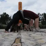 Back bend over the equator