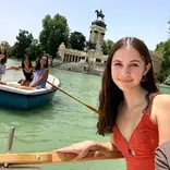 Students rowing in Madrid