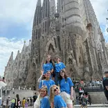 Summer 2025 Interns in Front of La Sagrada Familia