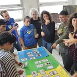 “Community members and ISF Argentina teams during the co-design phase, defining the layout and functions of the future cultural center.