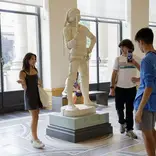 High school participants at museum in France