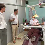 Nepal Dental Interns performing a checkup on a patient