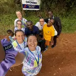 Volunteer Team on Road to Clinic