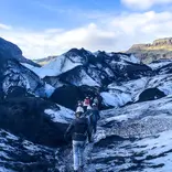 SIT students hiking a glacier in Iceland