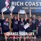 Diveinstructors celebrating their achievement