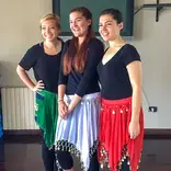 Students participating in a cultural dance activity