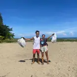 participants during beach cleanup