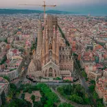 skyline view of Barcelona including Basilica Sagrada