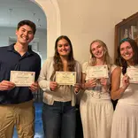 Students celebrating their Spanish learning journey at Celas Maya in Guatemala