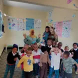 The volunteer at child caring
