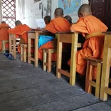 Monks studying in Loas