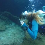 Student diving in Mexico 