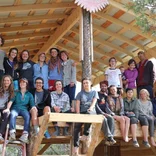 Large group of writers on site in Colorado.