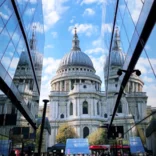 st paul's cathedral against a blue sky