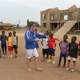 teaching sports in Ghana with IVI