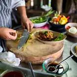 Cambodian Chef creating a traditional dish