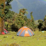 Tent site in India