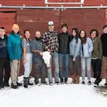 Fall Gap Students and their Harvested Bison 