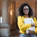 student with laptop
