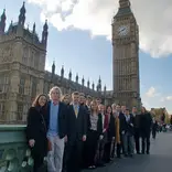 Group of students standing in front of Big Ben
