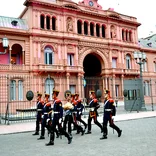 changing of the guard in front of Casa Rosada in Buenos Aires
