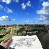 Sketching the Tuscany countryside