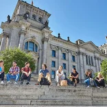 Students outside building Germany