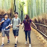 students walking