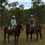 Riding in the outback