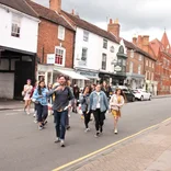 High school students in London