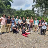 volunteers at the project