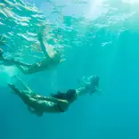 Diving into blue waters after busy days