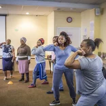 women of Cape Town during a gender-based violence educational workshop