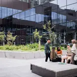 Students in Kelburn Courtyard