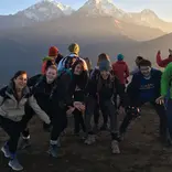 Teen volunteers trekking in Nepal