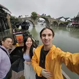 Students on a boat in Shanghai