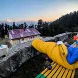 Journaling at Sunset in India