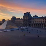 The Louvre Museum at Sunset