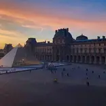 The Louvre Museum at Sunset