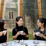 Victoria and friends at tea