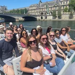 Group of students on Seine River