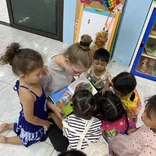 reading a book