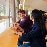 Students at a cafe in Wellington
