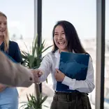 EF student on their first day of their internship