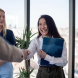 EF student on their first day of their internship