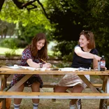 EF language year abroad students studying for their exams enjoying the Costa Rican weather