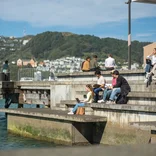 Students at the waterfront