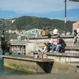 Students at the waterfront