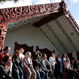 Students at Waipapa Marae at University of Auckland
