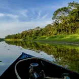 Boat overlooking the Amazon River
